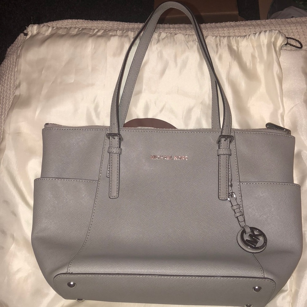 Michael Kors large cross grain leather tote